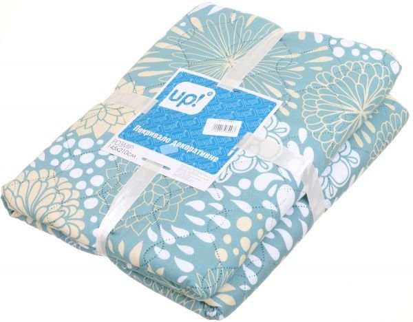 Покрывало Цветы 145x210 см UP! (Underprice) бирюзовый 
