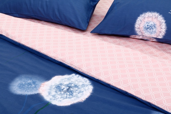 Комплект постельного белья Home Dandelions 2 темно-синий La Nuit 