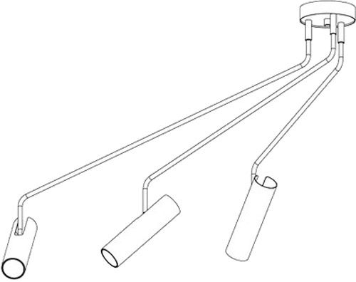 Люстра стельова Nowodvorski Eye Super Black 3xGU10 графіт 6504 