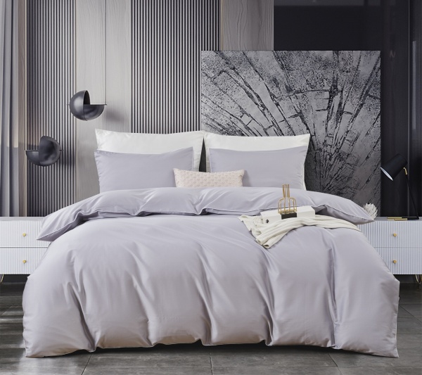 Комплект постільної білизни Solid 2 світло-сірий La Nuit 