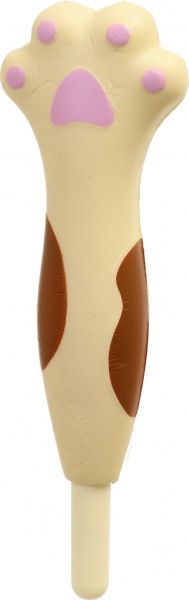 Ручка гелевая Мягкая лапка бежевая 