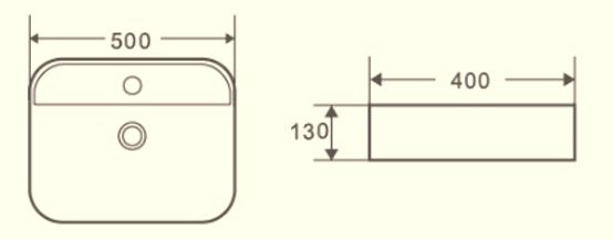 Умывальник Mixxen Lotus на столешню 50х40х13см MXLT0625
