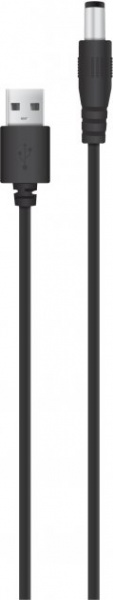 Кабель живлення Acclab USB to DC 5,5х2,1 мм 5V 1,5A (1283126552816) 1 м чорний 