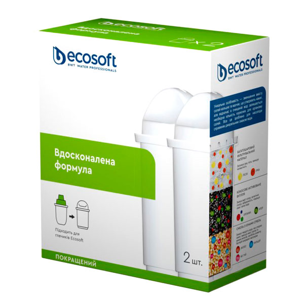 Комплект картриджей ECOSOFT улучшенных для фильтров-кувшинов 2 шт. CRVK2ECO