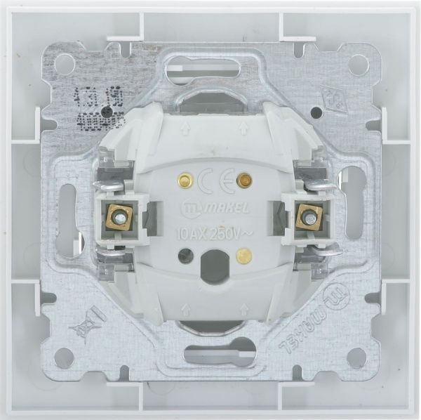 Переключатель проходной одноклавишный Makel Karea без подсветки 10 А 220В белый
