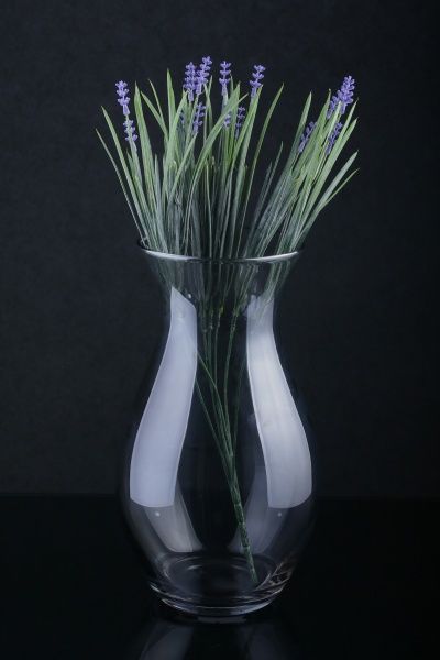 Ваза Ластер серая 17х30 см Luna