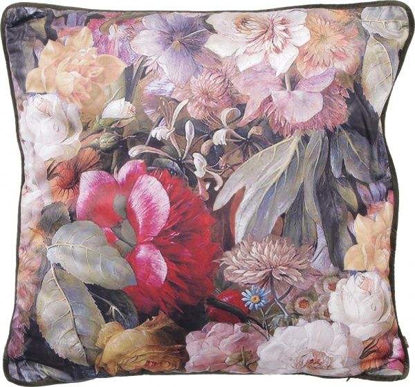 Подушка декоративная Велюр Rosalie 50x50 см желтый с принтом La Nuit 