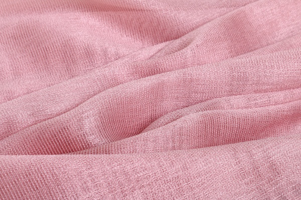 Ткань тюлевая 300 см сетка розовая полоска 