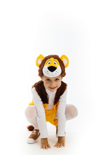 Костюм карнавальний КАРНАВАЛІЯ Левеня з вишивкою для хлопчика р.116-122 помаранчевий 