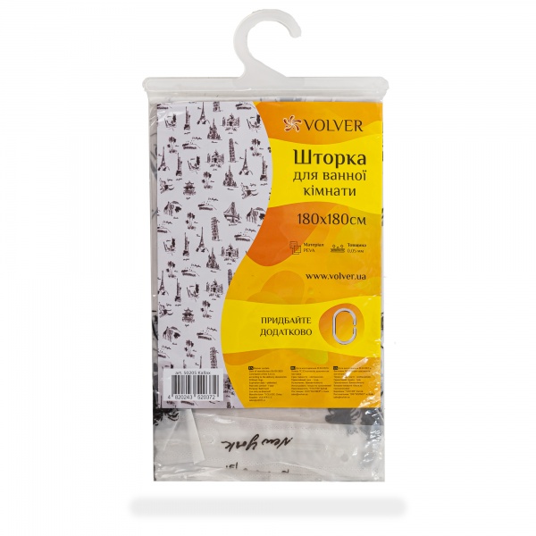 Штора для душа VOLVER Kallax 180x180 см 50205