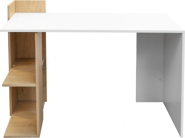 Стол письменный HO shelf белая платина дуб каменный 