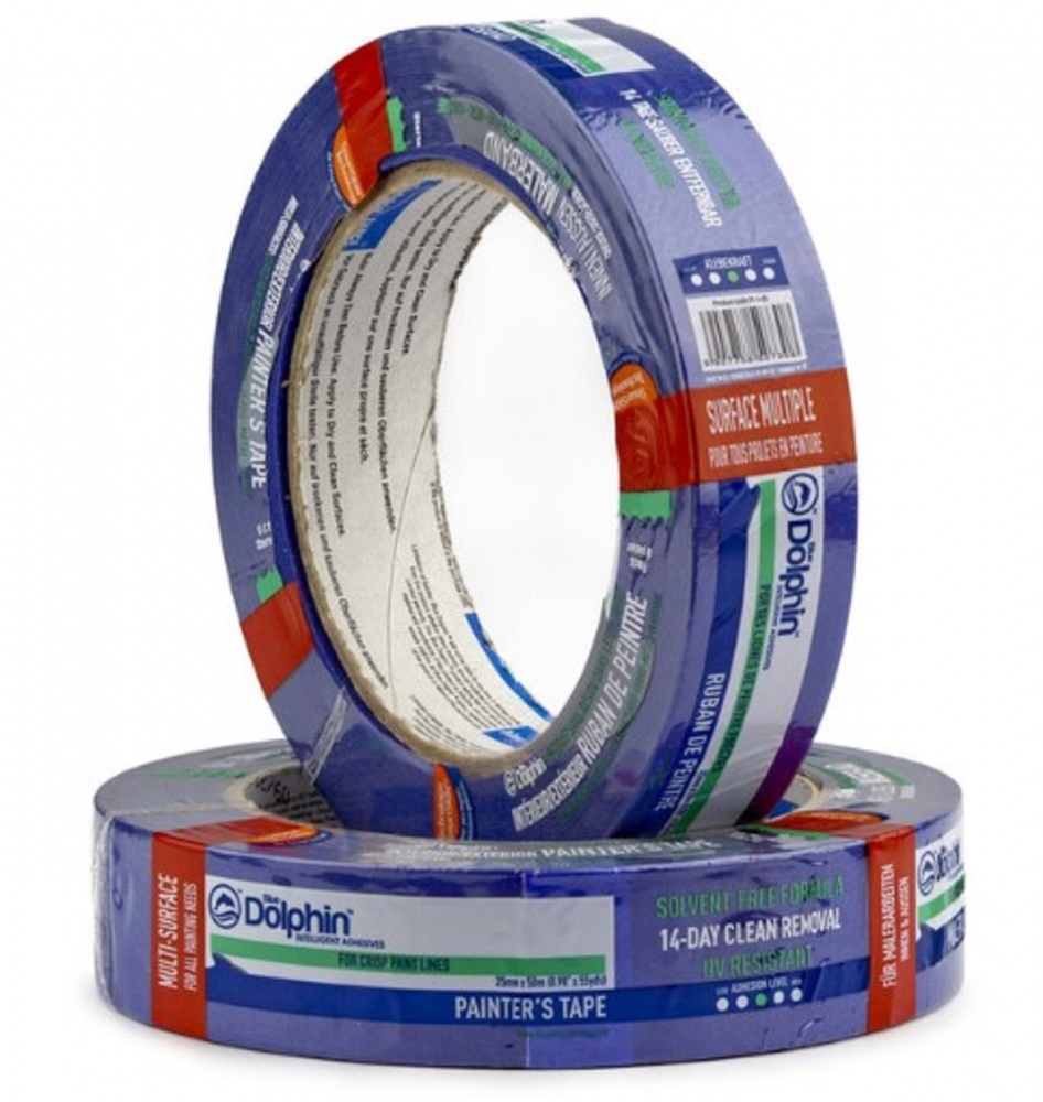 Лента малярная Blue Dolphin SPECIAL BLUE для острого края голубой 25 мм x 50 м