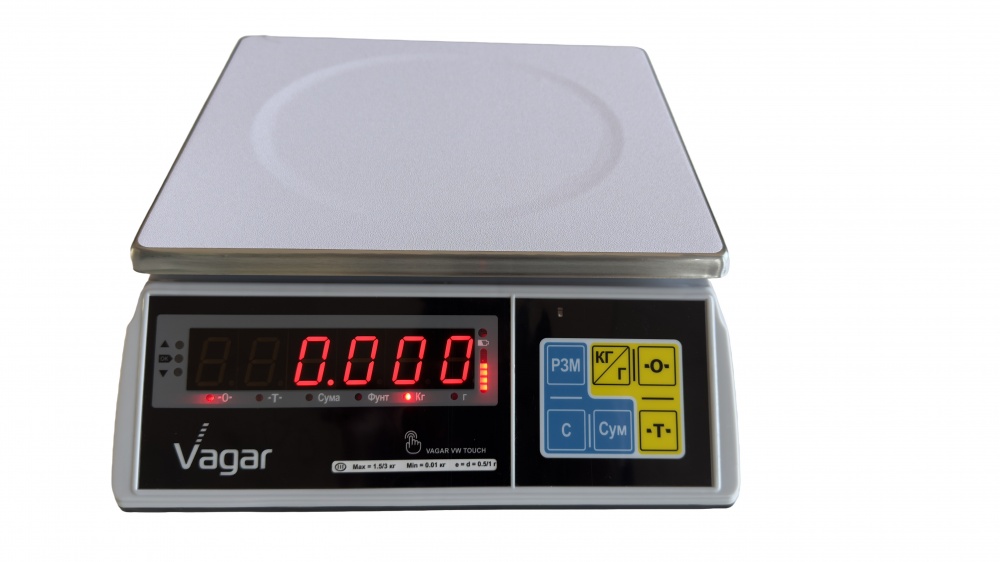 Весы фасовочные VAGAR VW TOUCH (3/6/15, LED)