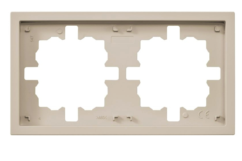 Рамка двомісна HausMark Juna горизонтальна пісочна/бежевий 7041-1800U2-147