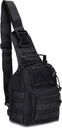 Сумка ESDY плечевая тактическая EDC black 7 л