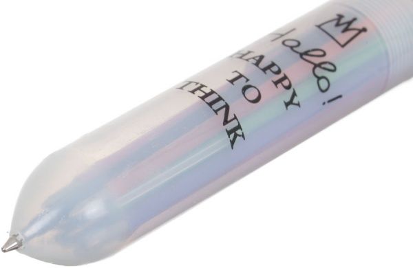 Ручка шариковая разноцветная розовый 