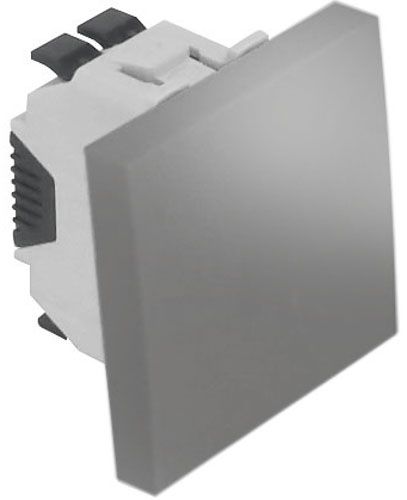 Выключатель проходной одноклавишный Efapel Quadro без подсветки 10 А алюминий 4607112 SAL