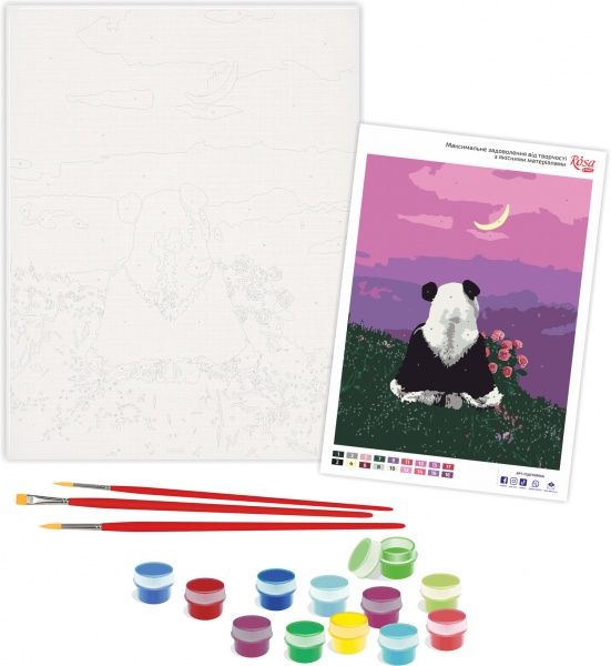 Картина за номерами Cute Panda 35x45 см Rosa Start 