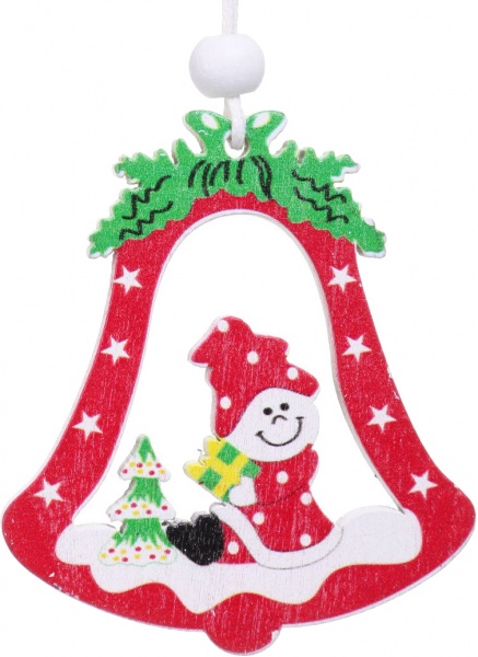 Декоративна підвіска Новорічна 6 см в асортименті 6014-45