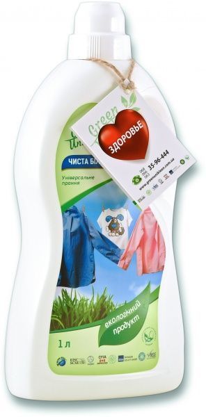 Гель для машинной и ручной стирки Green Unikleen Чистое белье 1 л