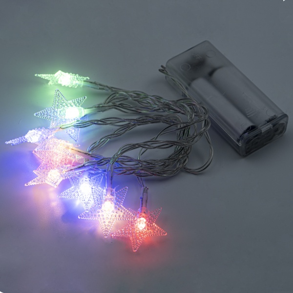 Декоративная гирлянда Altalusse (INL-2706B-10 Multicolor) встроенный светодиод (LED) 10 ламп 1,5 м 