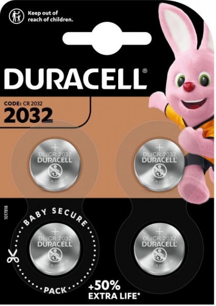 Батарейка Duracell CR 2032 4 шт. 