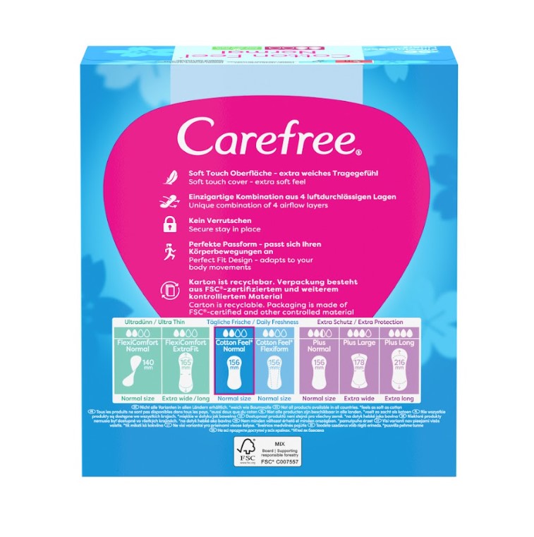 Прокладки щоденні Carefree М'якість бавовни з алое 56 шт.