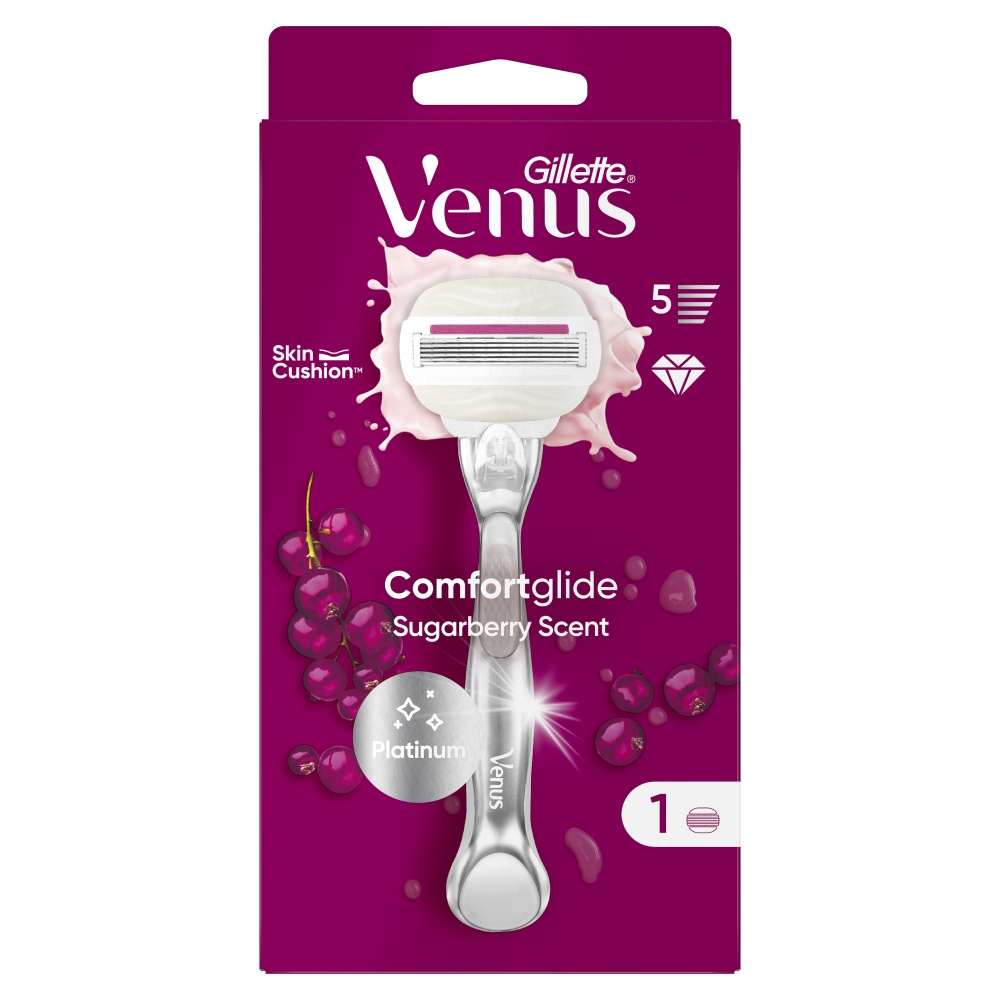Станок для бритья Gillette Venus Comfortglide Sugarberry Plus Olay с 1 сменным картриджем 1 шт.