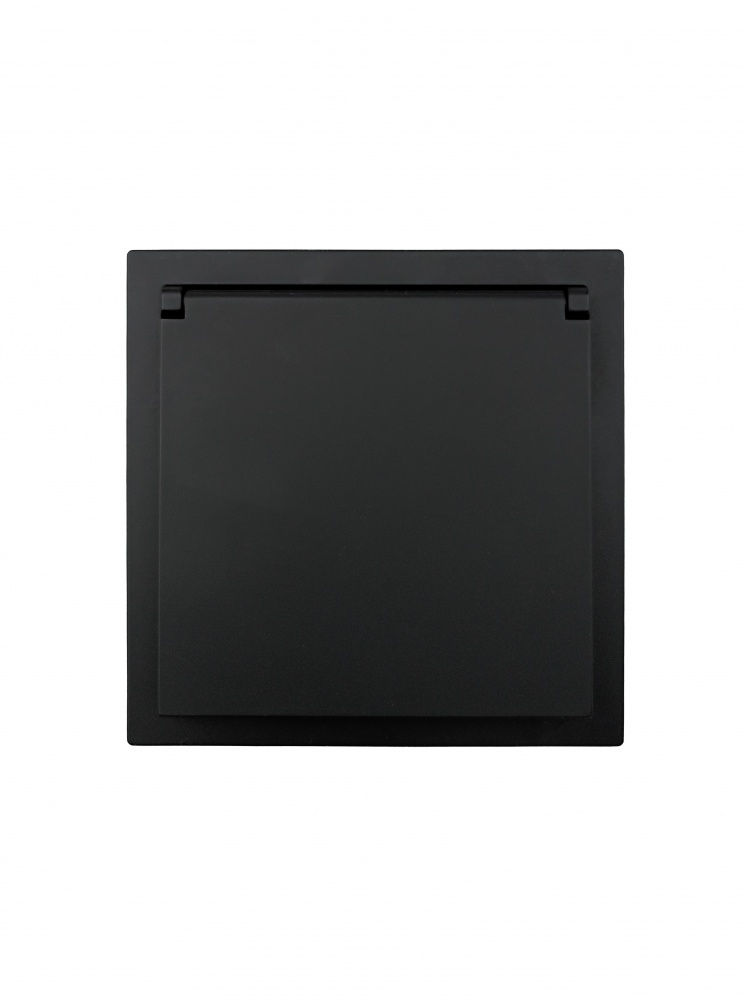 Механізм розетки побутова із заземленням HausMark Juna IP20 чорний матовий 7041-1788U2-123BQC