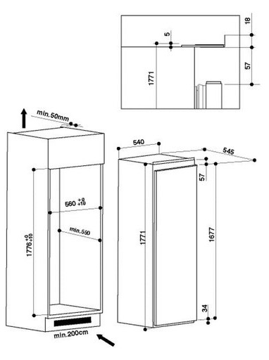 Встраиваемая морозильная камера Whirlpool AFB 1840 A+