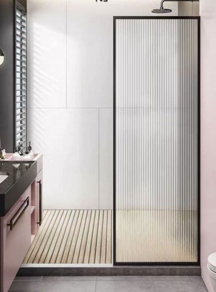 Стенка душевая EGO Walk-in Pride black 100x195 см 