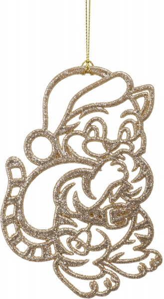 Підвіска Тигрик з мішком 2Д d 12 см золото