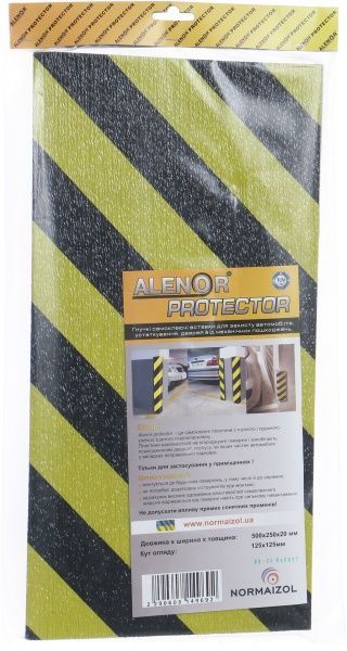 Демпферна стрічка кутова 490x250x20 мм жовто-чорна