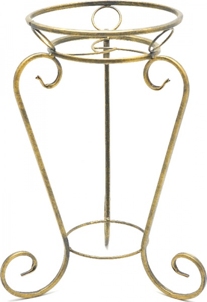 Підставка для рослин Ferrum Decor 35х33x58 см чорний із золотистим 