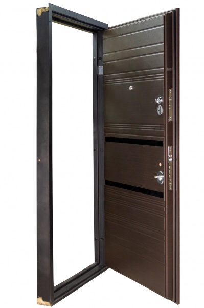 Двері вхідні Булат Гарант 514 венге горизонт темний 2050x850 мм праві