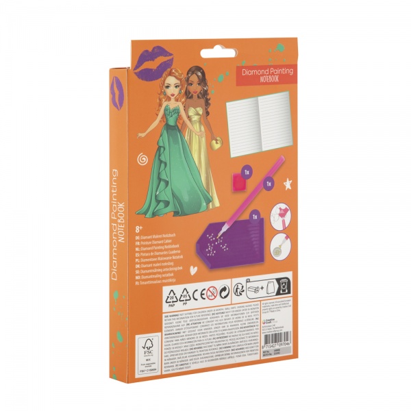 Блокнот Besties Бриллиантовая роспись в твердом переплете (оранжевый) 961005