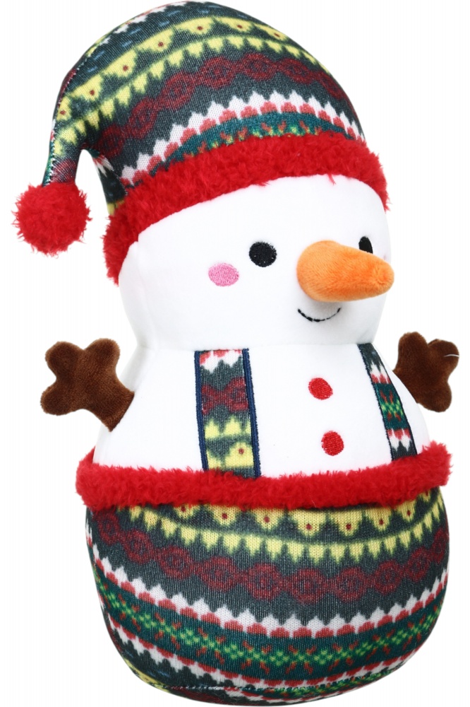 М'яка іграшка HW Різдвяна Сніговик 26 см біла DT251357-10.5