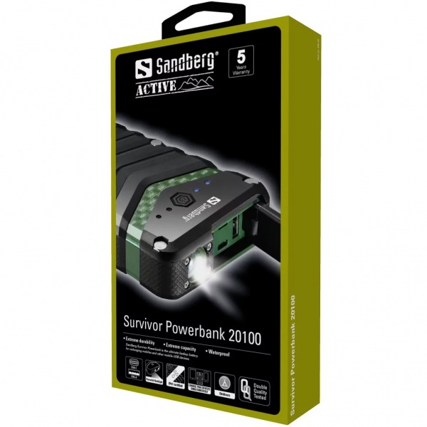 Внешний аккумулятор (Powerbank) Sandberg Survivor 20100 mAh black (420-36) 