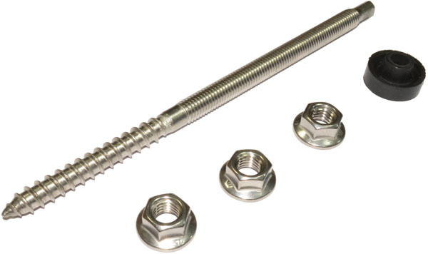 Винт-шуруп для солнечных панелей М10х200 мм DIN6923 нерж. сталь А2 1 шт.