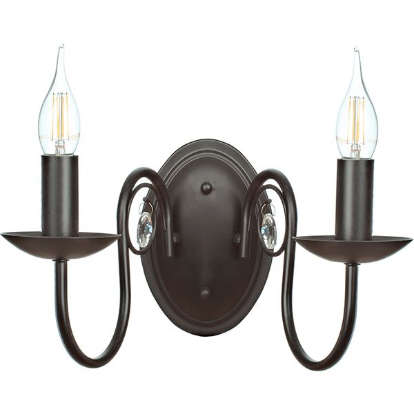 Бра Victoria Lighting 2x40 Вт E14 черный Luce/AP2 