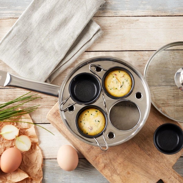 Сковорода для гурманов Specialties 3 18 см з 4 ємностями і скляною кришкою 40850-299-0 Demeyere