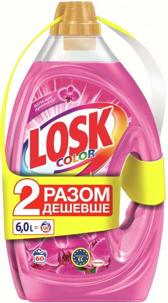 Гель для машинной и ручной стирки Losk Колор Ароматерапия Малазийские цветы 3 л + 3 л 
