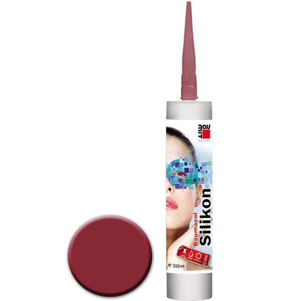 Герметик Baumit Baumaсol силиконовый санитарный 310 мл рубин