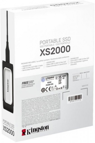 SSD-накопичувач Kingston 2000GB Portable USB Type-C TLC (SXS2000/2000G) 