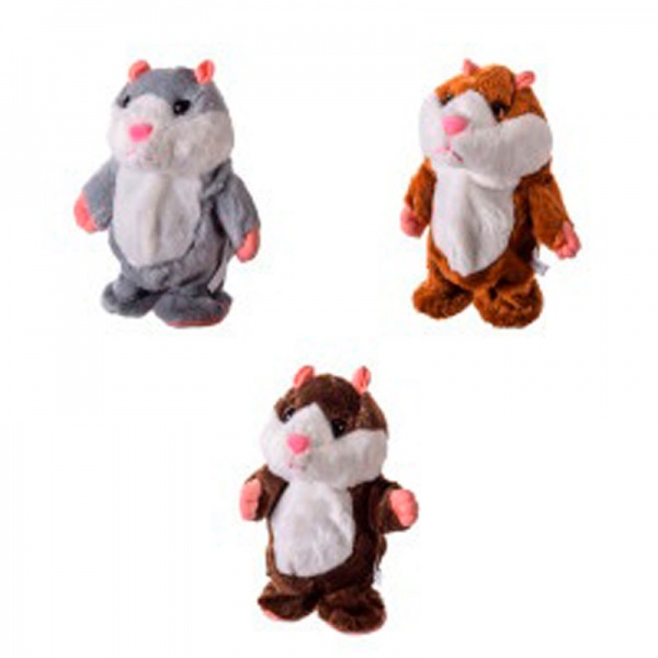 Игрушка интерактивная Повторюшка-хомяк (в ассортименте) 19 см M1469