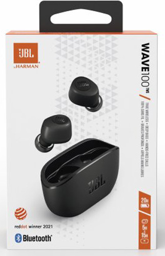 Навушники JBL® Wave 100 TWS black (JBLW100TWSBLK) 
