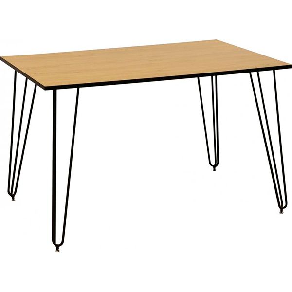 Стол обеденный Nowy Styl Aller black (18) 1200x800x750 мм дуб каменный 