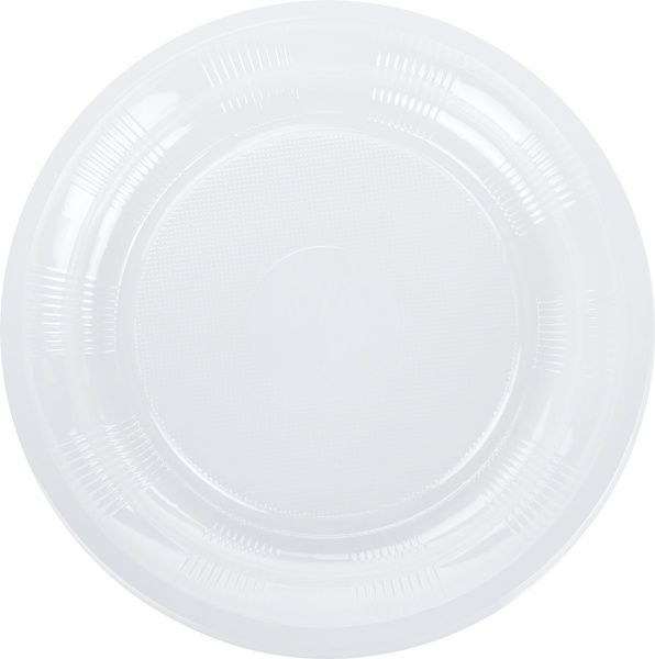 Тарілка пластикова прозора 20,5 см 10 шт.