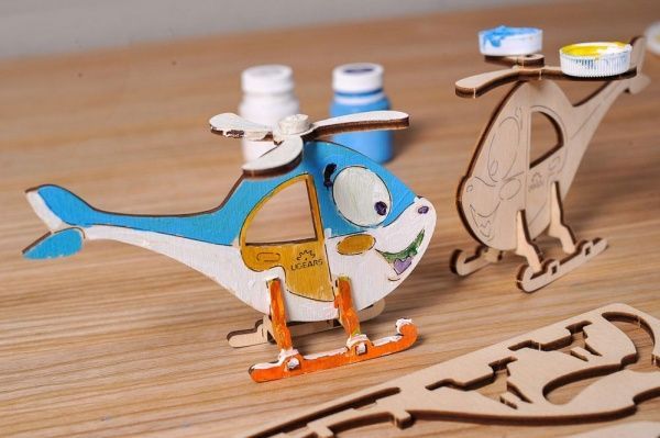 Раскраска UGEARS Вертолет