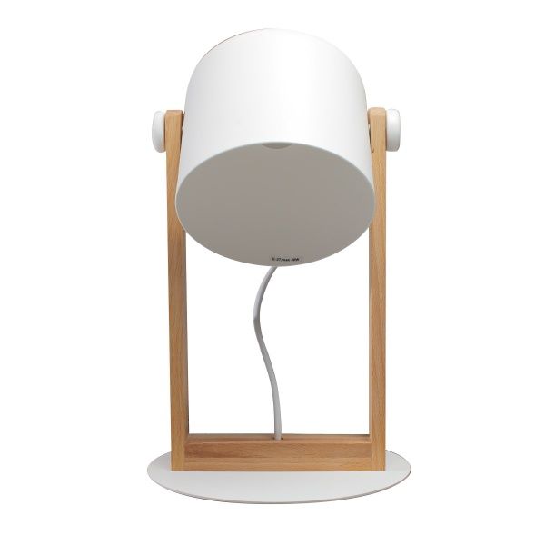 Настольная лампа Светкомплект LOFT TB 160 1x40 Вт E27 белый/дерево 